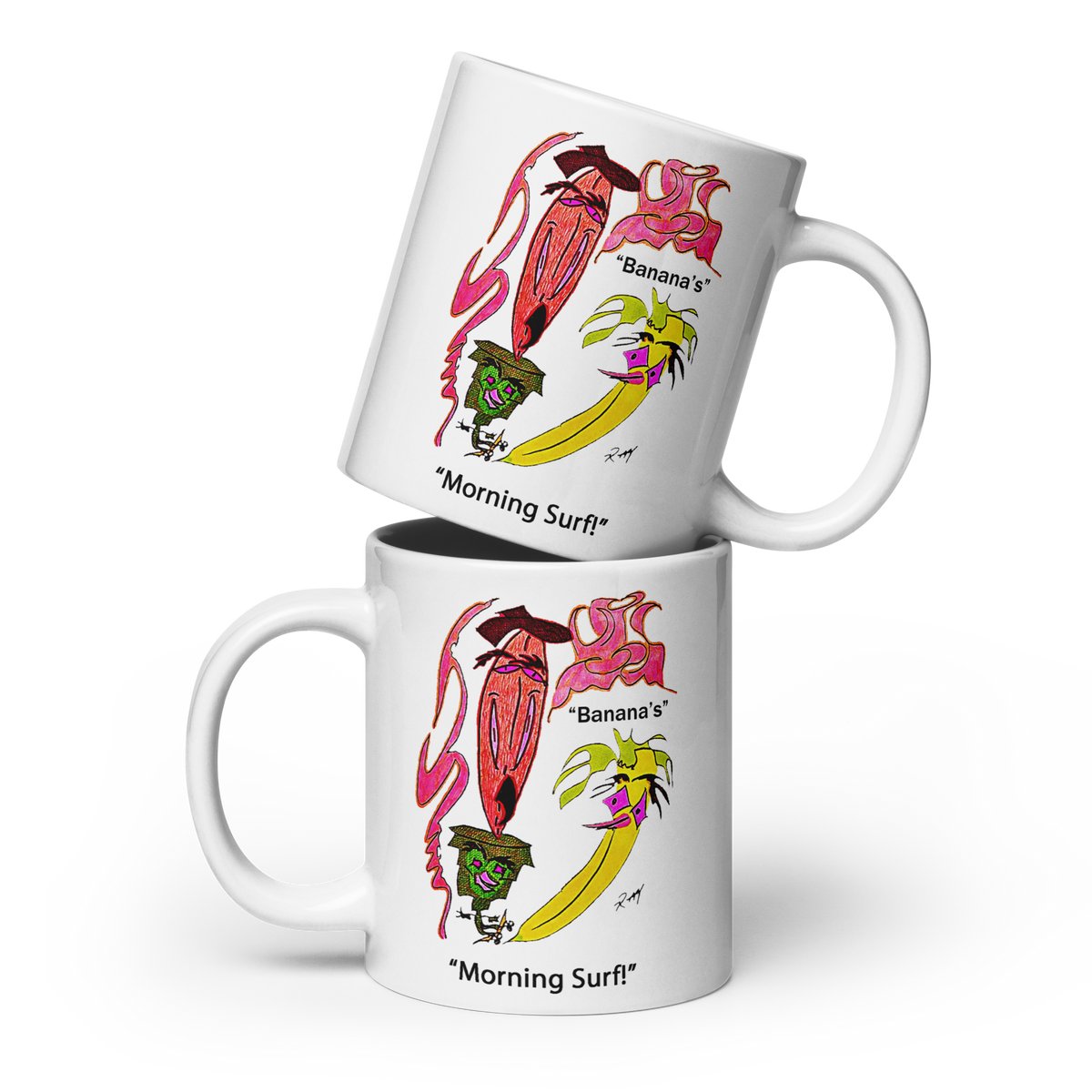 Morning Surf! White Glossy Mug