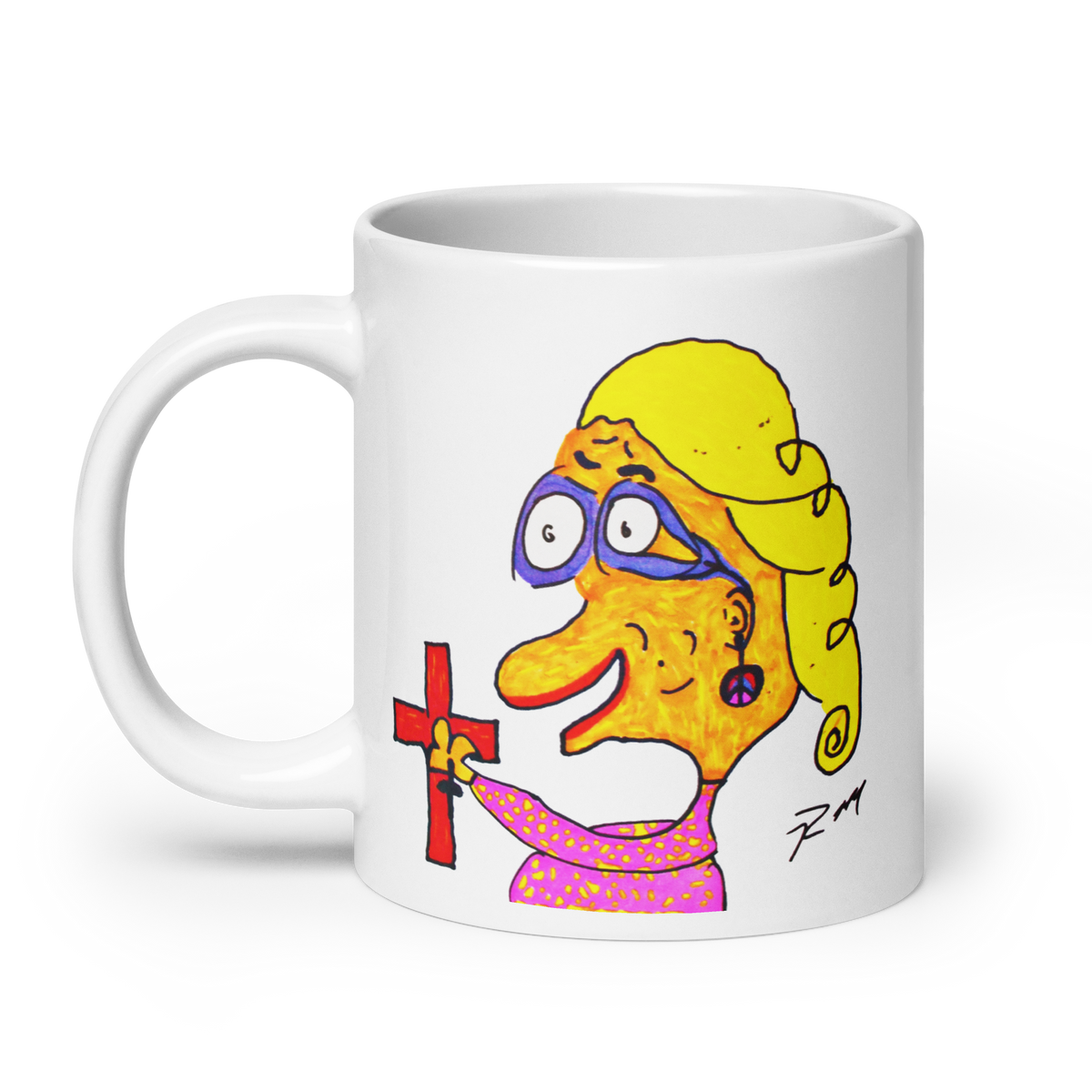 Hippie Grandma! White Glossy Mug