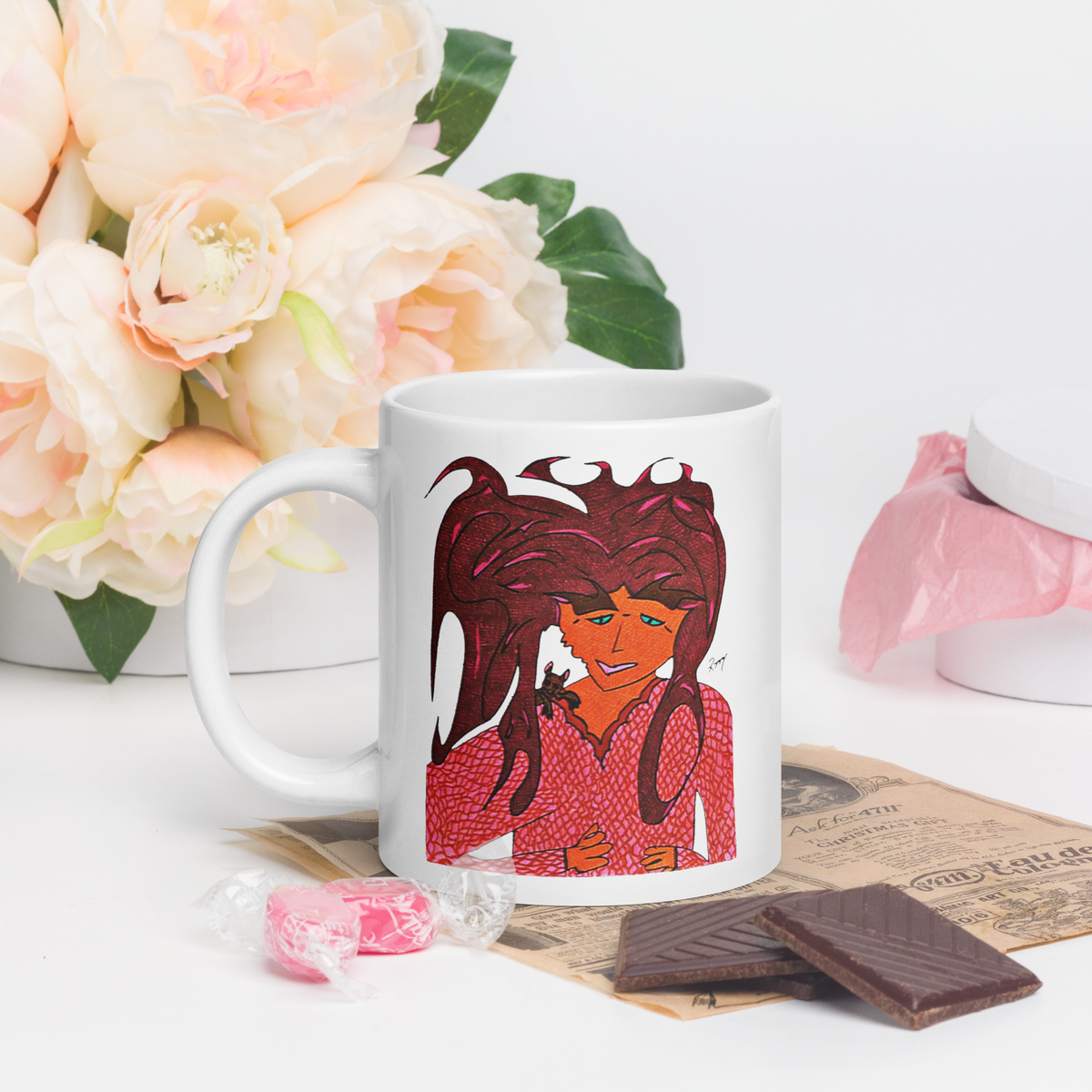 Madame Butterfly! White Glossy Mug