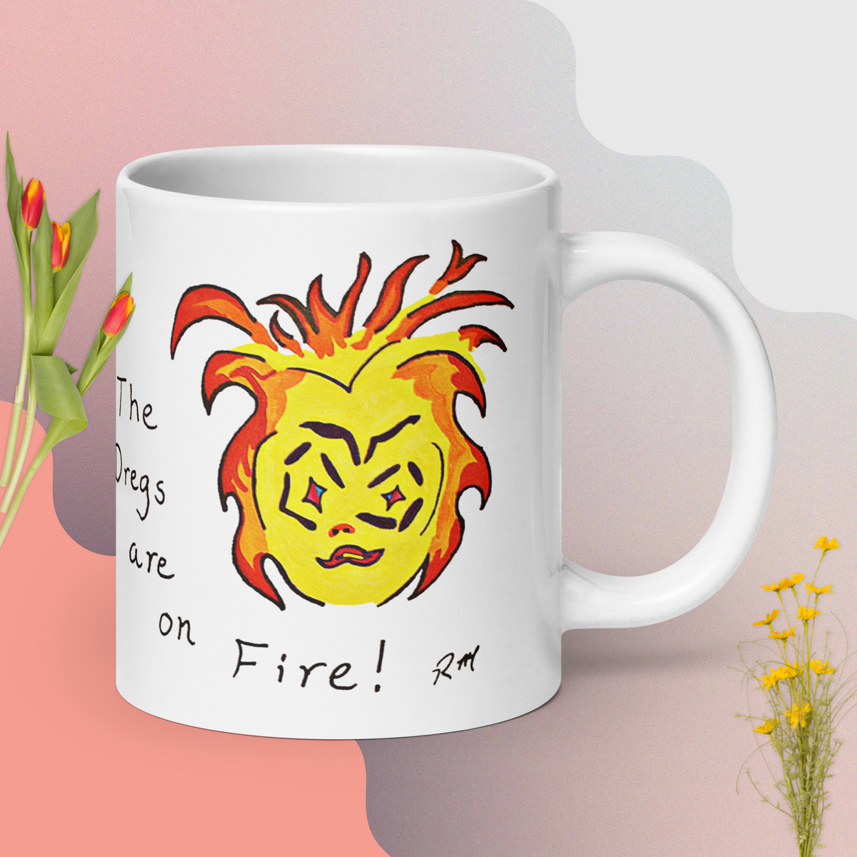 Dregs On Fire! White Glossy Mug