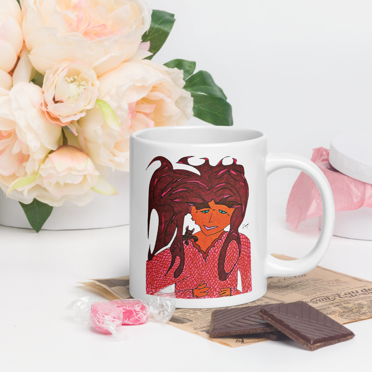 Madame Butterfly! White Glossy Mug