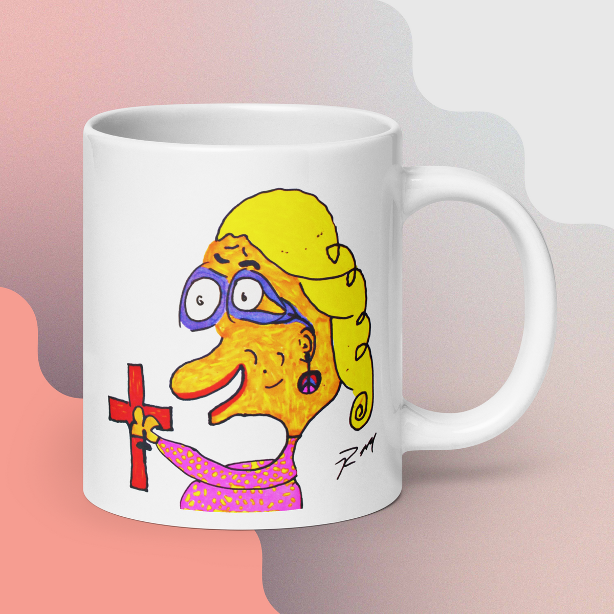 Hippie Grandma! White Glossy Mug