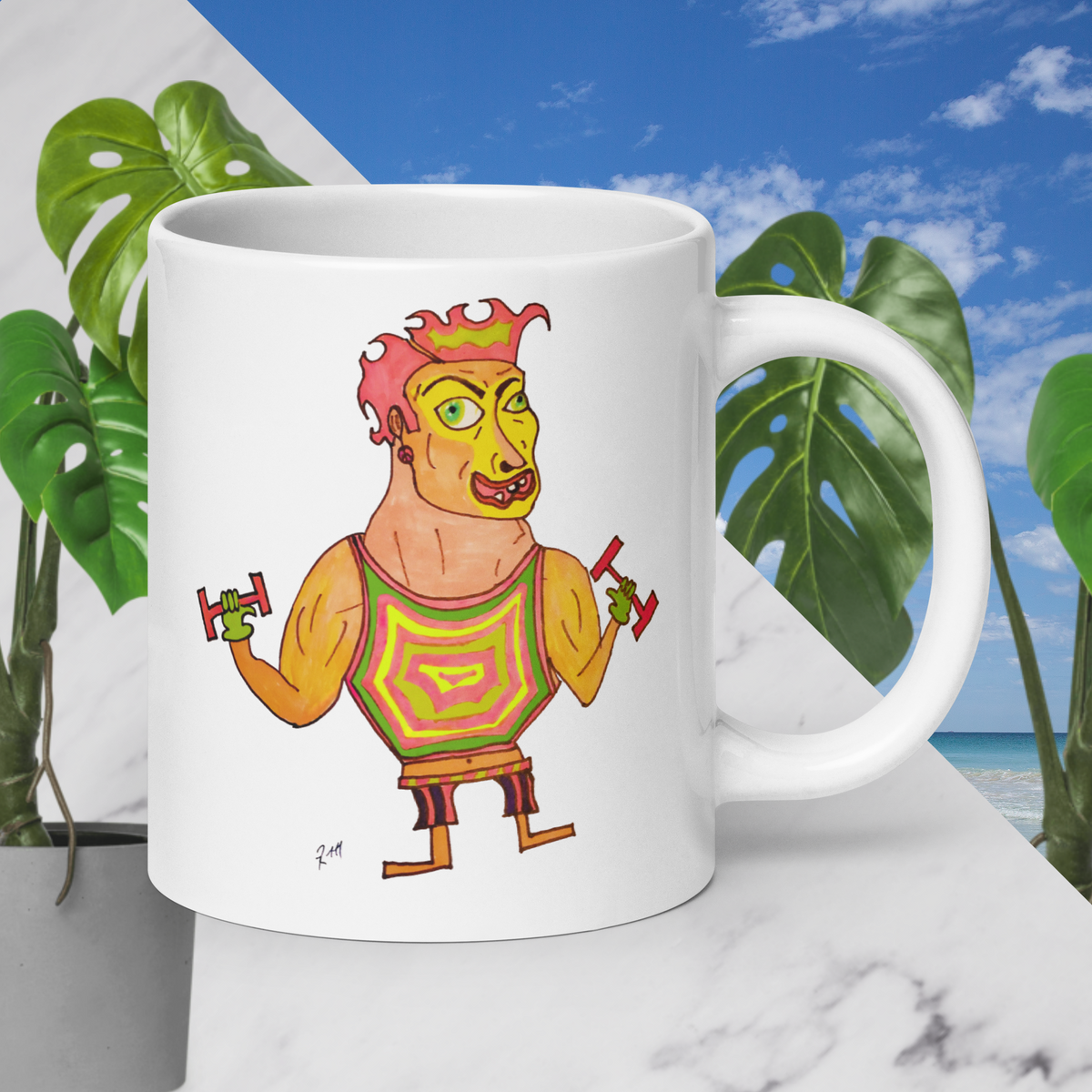 Workout Fever! White Glossy Mug