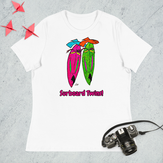 Surfboard Twins! Women's Relaxed T-Shirt